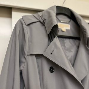 MICHAEL Michael Kors : Gray Hooded Trench Coat